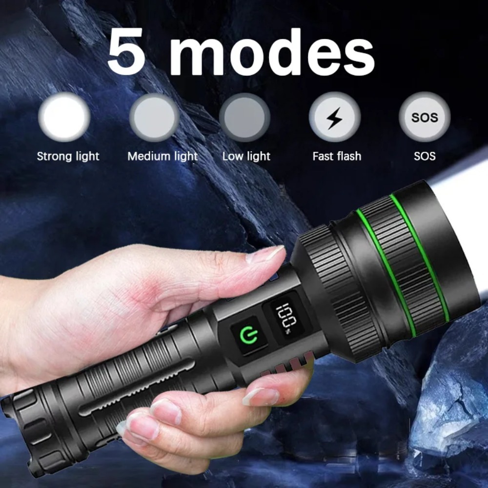 Powerful LED Flashlight Zoomab - Outdoor Lighting Types ulasan dan harga