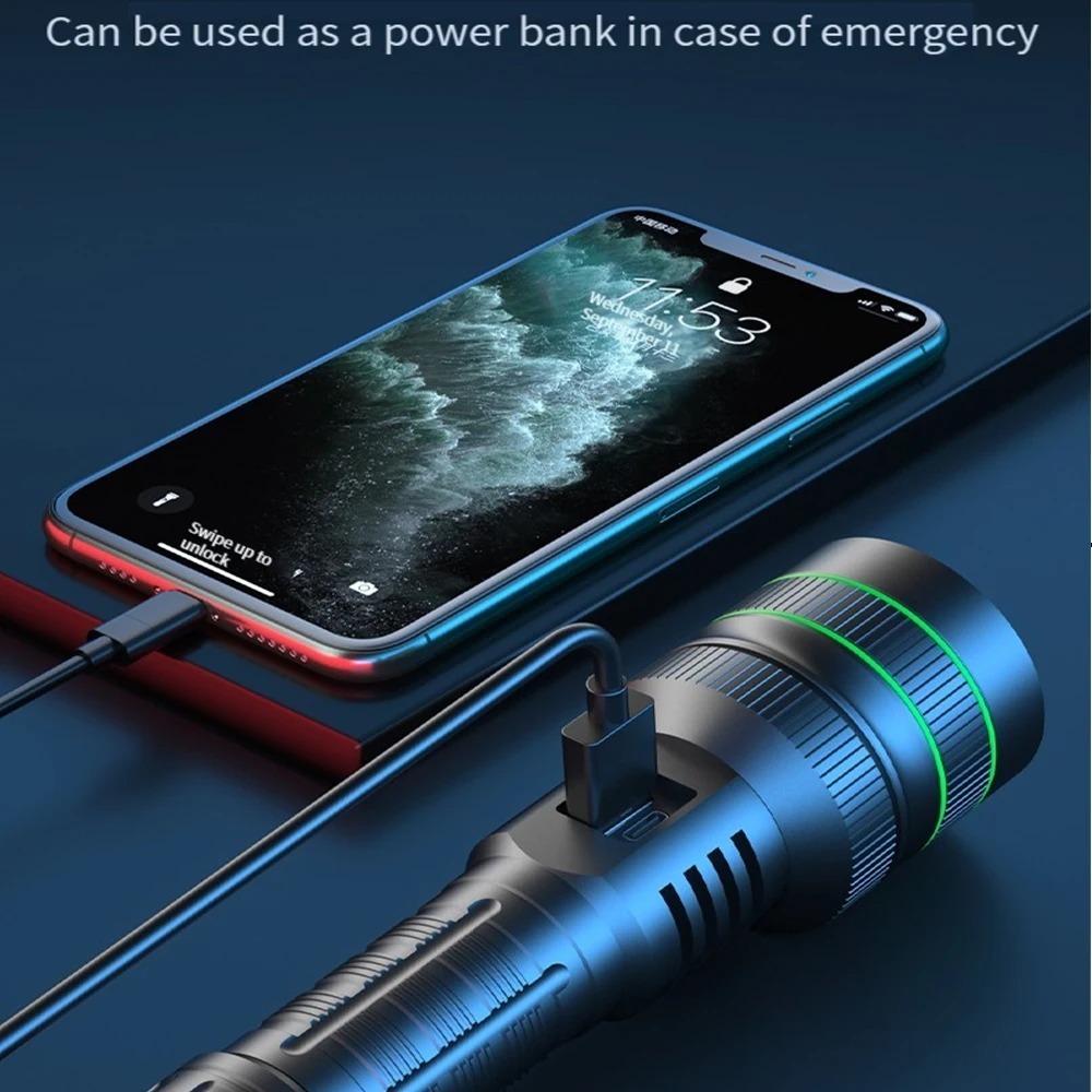 Powerful LED Flashlight Zoomab - Outdoor Lighting Types ulasan dan harga