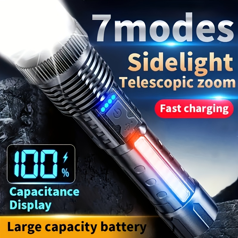 Powerful LED Flashlight Batter - Outdoor Lighting Battery ulasan dan harga