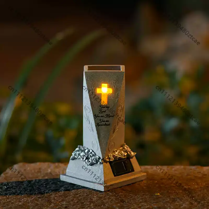 Solar Cross Angel Statue Tomb  - Outdoor Lighting Brass ulasan dan harga